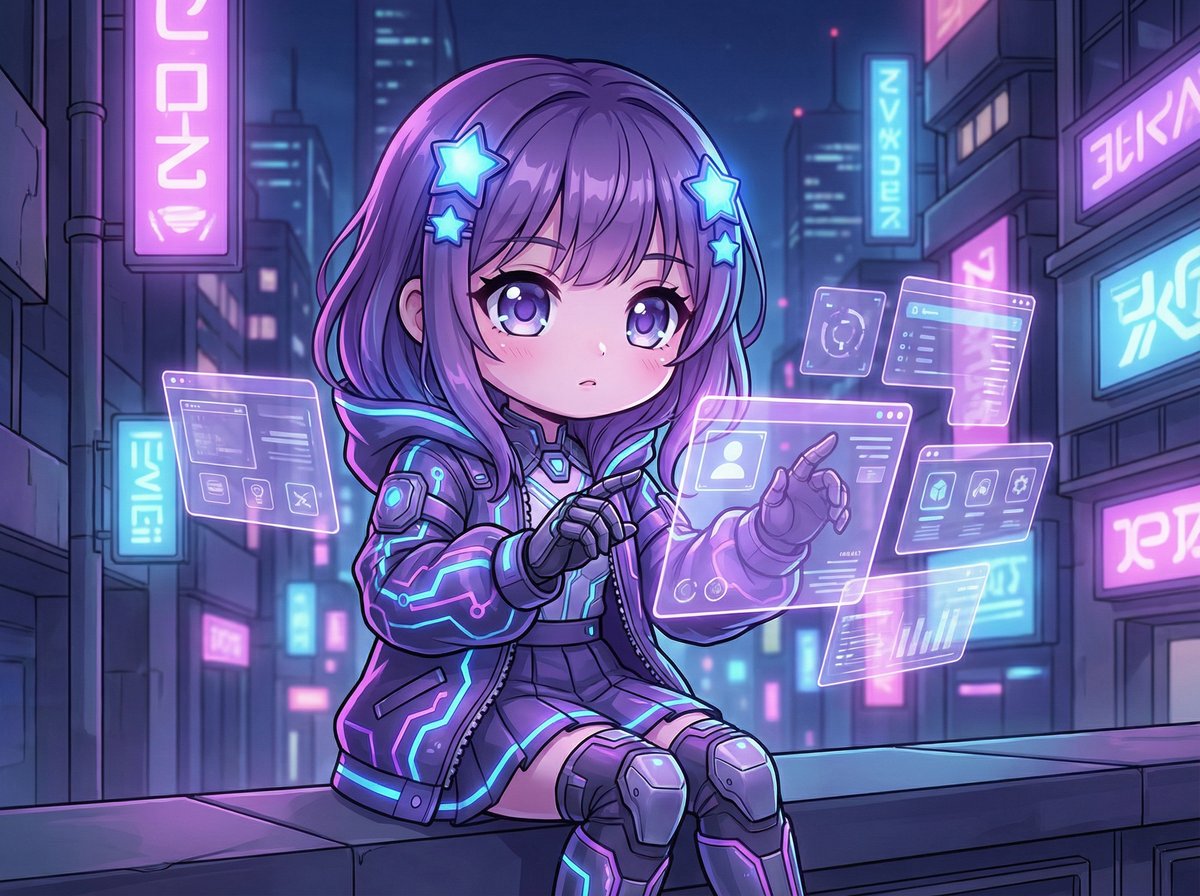 蜜芽-赛博少女AI创作演示